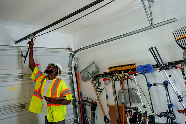 Professional Garage Door Panel Replacement technician working in Roslyn, PA